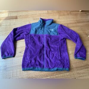 The North Face Youth Girls Purple Soft Fleece Zip Sweater Kids Sz. L (14/16)